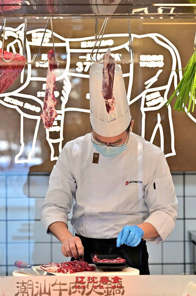 沈阳冬日美食记录潮汕火锅主打鲜美现切牛肉好吃(图9)